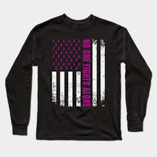 Lupus Awareness Purple Ribbon Long Sleeve T-Shirt